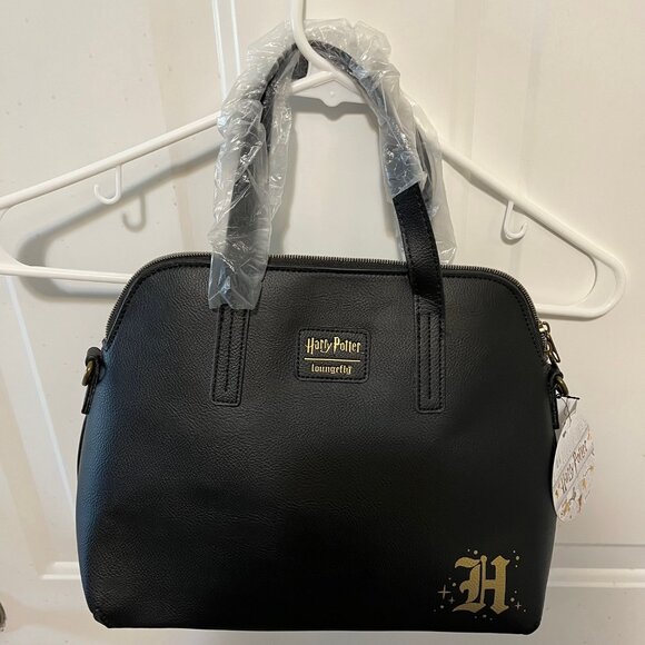 Loungefly - Harry Potter - Hogwarts - Satchel Bag Purse - Hedwig Castle - Black - Picture 2 of 12